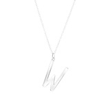 Zilveren ketting&hanger alfabet