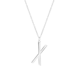 Halskette & Anhänger, 925 Silber, Alphabet