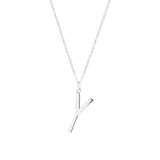 Halskette & Anhänger, 925 Silber, Alphabet
