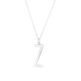 Halskette & Anhänger, 925 Silber, Alphabet