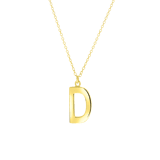 Halskette & Anhänger, 925 Silber, vergoldet, Alphabet