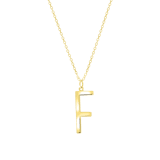 Zilveren goldplated ketting met hanger alfabet voor dames