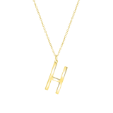 Halskette & Anhänger, 925 Silber, vergoldet, Alphabet
