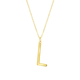 Halskette & Anhänger, 925 Silber, vergoldet, Alphabet