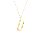 Halskette & Anhänger, 925 Silber, vergoldet, Alphabet