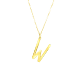 Halskette & Anhänger, 925 Silber, vergoldet, Alphabet