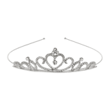Diadem mit Strass, herzförmig
