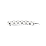 Silberfarbener Haarschmuck mit Perlen