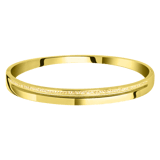 Bangle-Armreif aus Edelstahl, vergoldet, Light Colorado-Kristall