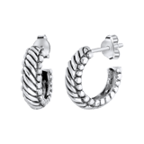 Ohrringe, 925 Silber, frz. Gourmetglied, 15 mm