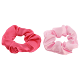2-er Set Scrunchies, blau, Satinoptik