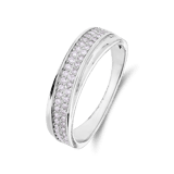 Zilveren ring rhodiumplated met zirkonia
