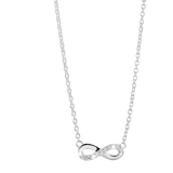 Kette in 925 Silber & Charms Infinity mit Zirkonia