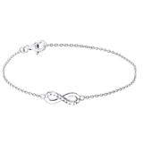 Armband, 925 Silber, Infinity-Zeichen und Zirkonia