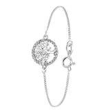 Zilveren armband levensboom met zirkonia