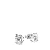 Zilveren oorknoppen rond 9mm met zirkonia voor dames