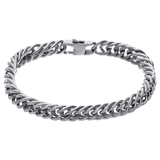 Stainless steel herenarmband gourmetschakel