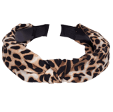 Diadem mit Stoff in Leopardenmuster