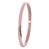 Bangle-Armreif aus Edelstahl, rotvergoldet, 5 mm