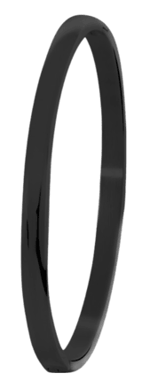 Bangle-Armreif aus Edelstahl, schwarz beschichtet, 5 mm