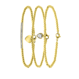 Stainless steel goldplated cadeauset met plating met kristal voor dames