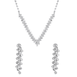 Silberfarbenes Bijoux-Schmuckset in kostenloser Geschenkbox