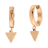 Guess stainless steel roséplated oorringen met hanger triangle voor dames