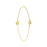 Goldplated armband met letterhanger voor dames
