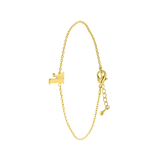 Goldplated armband met letterhanger voor dames