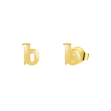 Vergoldete Ohrringe, Buchstabe