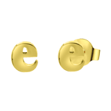 Stainless steel goldplated oorknoppen letter voor dames
