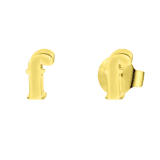 Vergoldete Ohrringe, Buchstabe