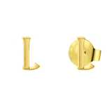 Vergoldete Ohrringe, Buchstabe