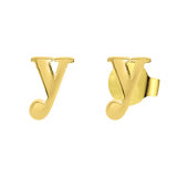 Vergoldete Ohrringe, Buchstabe