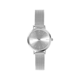 Endless-Armbanduhr mit silberfarbenem Mesh-Armband