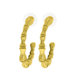 Goldfarbene Bijoux-Ohrringe, Bambus