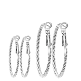 Silberfarbenes Set mit Bijoux-Ohrringen