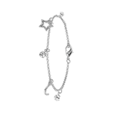 Bijoux zilverkleurige fantasiearmband voor dames