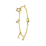 Bijoux goudkleurige fantasiearmband met bedeltjes voor dames