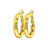 Goldfarbene Bijoux-Ohrringe, Kettenglied