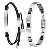 Gerecycled stainless steel set jongensarmbanden
