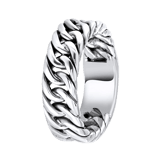 Ring aus 925 Silber, Gourmet-Kettenglied