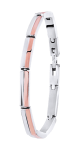 Armband, Edelstahl/rotvergoldet