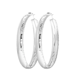 Zilverkleurige bijoux oorringen