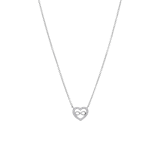 Zilveren ketting met hanger hart/infinity zirkonia