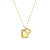 Kette & Anhänger, 925 Silber, vergoldet, römischer Kranz