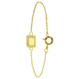 Zilveren goldplated fantasiearmband voor dames