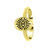 Goldfarbener Bijoux-Ring mit ovalem Siegel