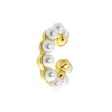 Goldfarbene Bijoux-Ohrklemme mit Kunstperlen