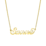 Zilveren goldplated naamketting voor dames
